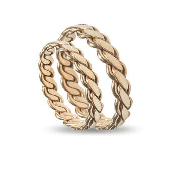 Βέρες Σετ Χρυσές με Πλέξη MASCHIO FEMMINA SL93 - themelidisjewels